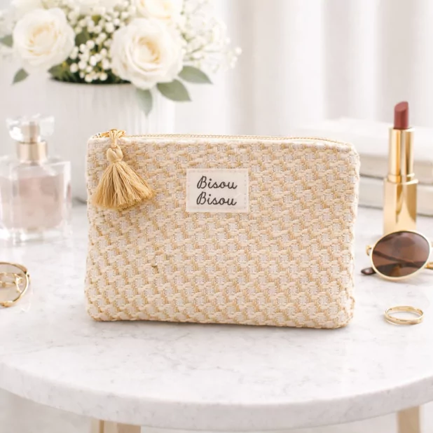 Pochette tressée “Bisou Bisou” – Accessoire mode tendance