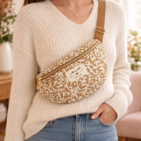 Sac banane matelassé imprimé floral – Mon Petit Bazar