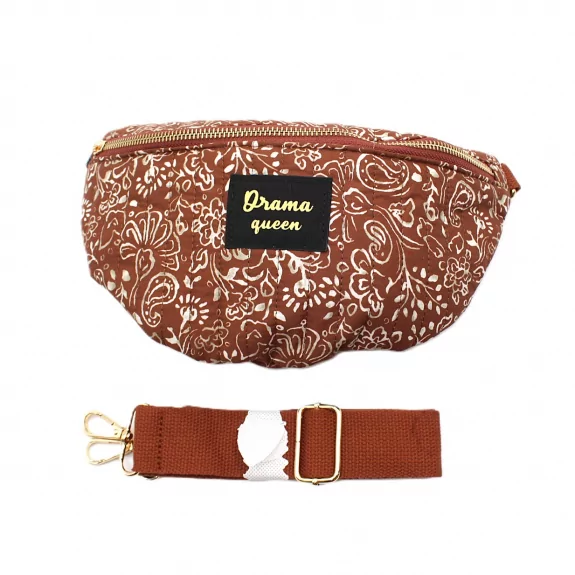 Sac banane matelassé 100 % coton motif bandana tribal
