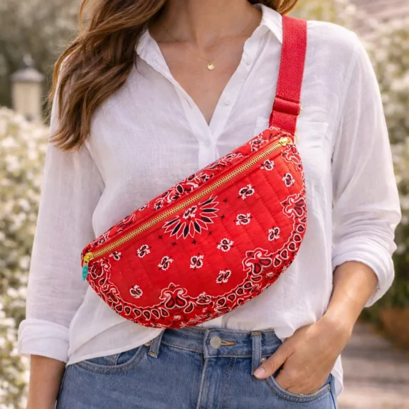 Sac banane motif bandana – 100% coton