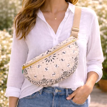Sac banane motif bandana – 100% coton
