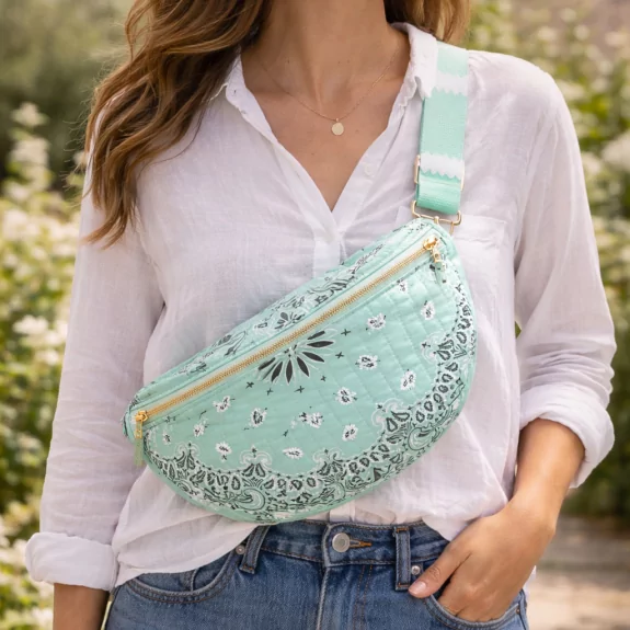 Sac banane motif bandana – 100% coton