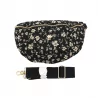 Sac banane matelassé 100 % coton imprimé fleuri