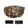 Sac banane matelassé 100 % coton imprimé léopard