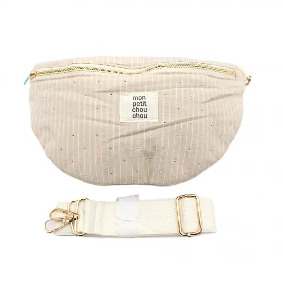 Sac banane matelassé rayures fines – Élégant & intemporel
