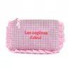 Pochette à message vichy avec volants – les copines
