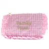 Pochette vichy à message “Family Power” avec volants