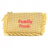 Pochette vichy à message “Family Power” avec volants