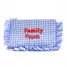Pochette vichy à message “Family Power” avec volants