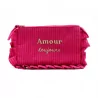 Pochette rayée à message “Amour toujours” avec volants