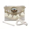 Sac bohème brodée avec perles et pompons