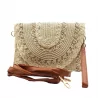 Pochette bandoulière bohème avec lurex doré – Papier tressé