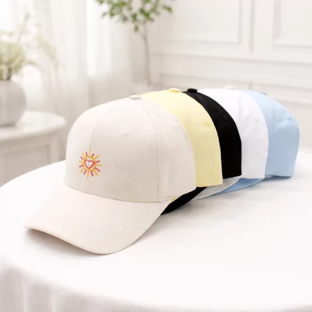 Pack de 5 casquettes avec soleil brodé