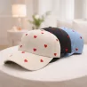 Pack de 3 casquettes avec cœurs rouges brodés