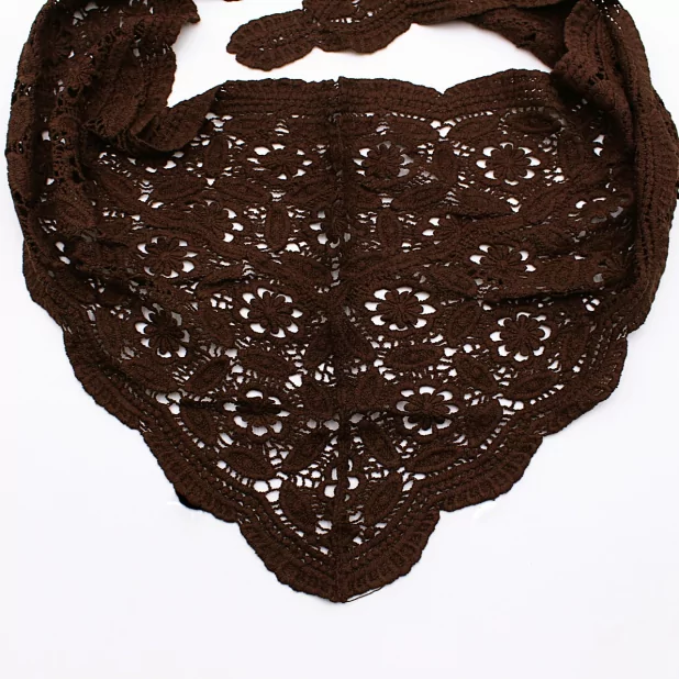 Foulard crochet dentelle bohème – 100% coton