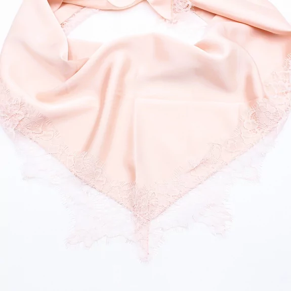 Foulard satiné à dentelle – 100% viscose