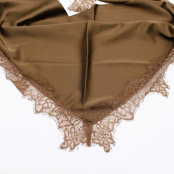 Foulard satiné à dentelle – 100% viscose