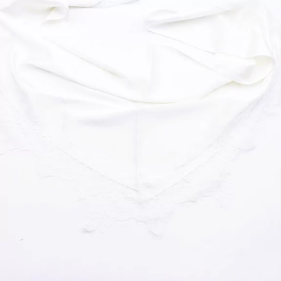 Foulard satiné à dentelle – 100% viscose