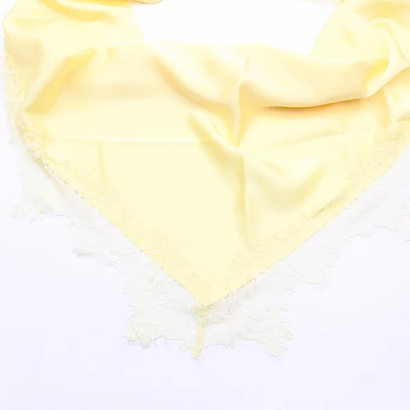 Foulard satiné à dentelle – 100% viscose