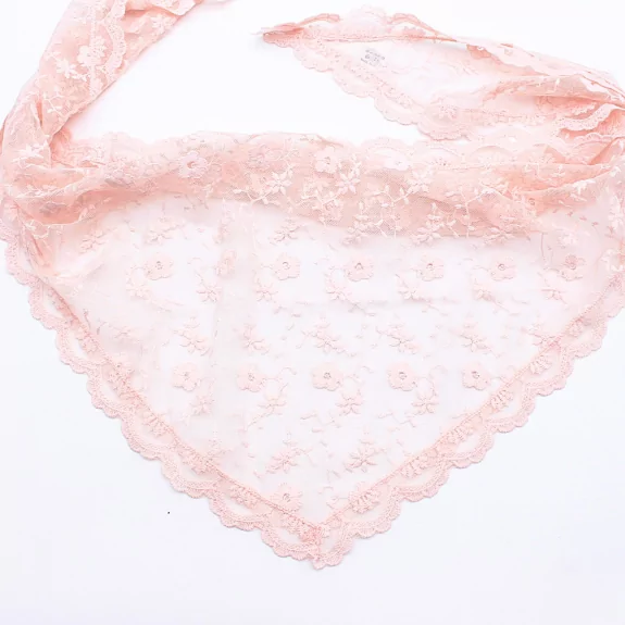 Foulard en dentelle brodée – Style fichu chic & polyvalent