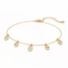 Bracelet doré pampilles luxe en acier