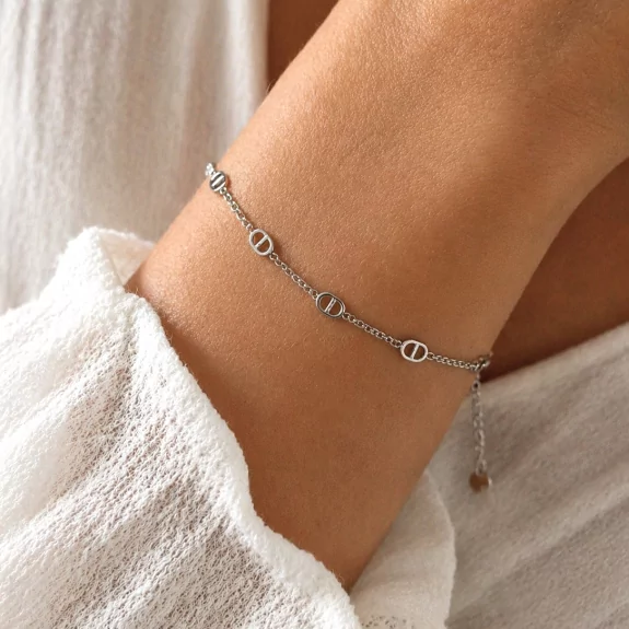 Bracelet motif luxe acier inoxydable