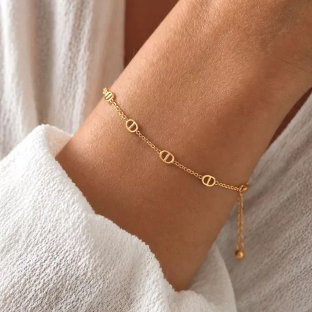 Bracelet motif luxe acier inoxydable