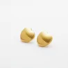 Boucles d’oreilles cœur texturé acier doré