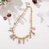 Collier coquillages et breloques mer