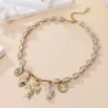 Collier religieux breloques dorées