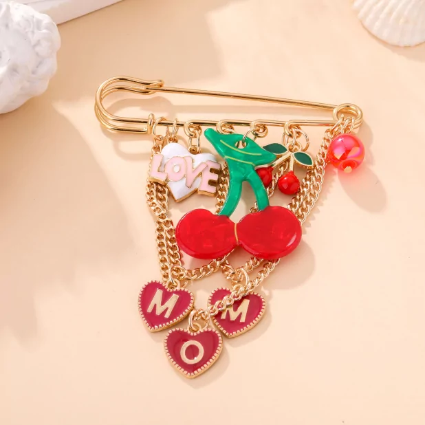 Broche fantaisie charms  – Collection message & symboles