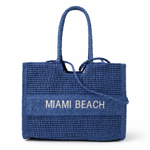 Sac cabas tressé “MIAMI BEACH” – Fibre de papier