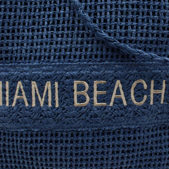 Sac cabas tressé “MIAMI BEACH” – Fibre de papier