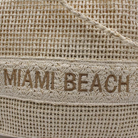 Sac cabas tressé “MIAMI BEACH” – Fibre de papier