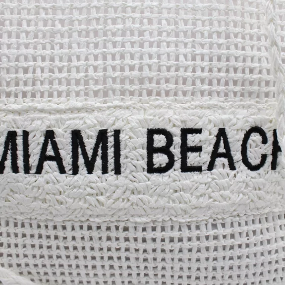 Sac cabas tressé “MIAMI BEACH” – Fibre de papier