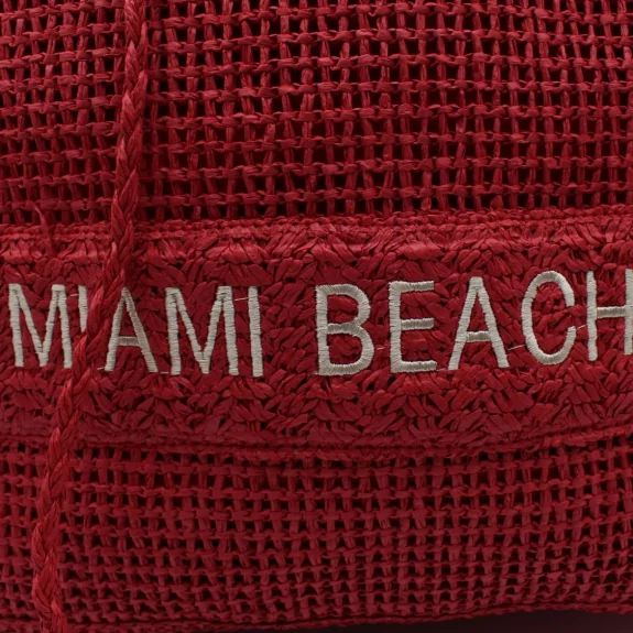 Sac cabas tressé “MIAMI BEACH” – Fibre de papier