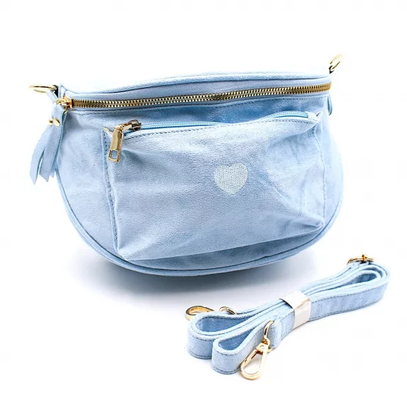 Pochette banane effet suédine – Bandoulière réglable