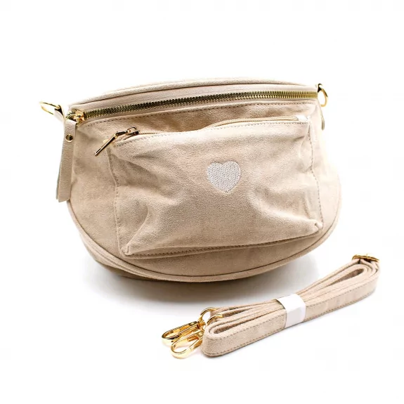 Pochette banane effet suédine – Bandoulière réglable