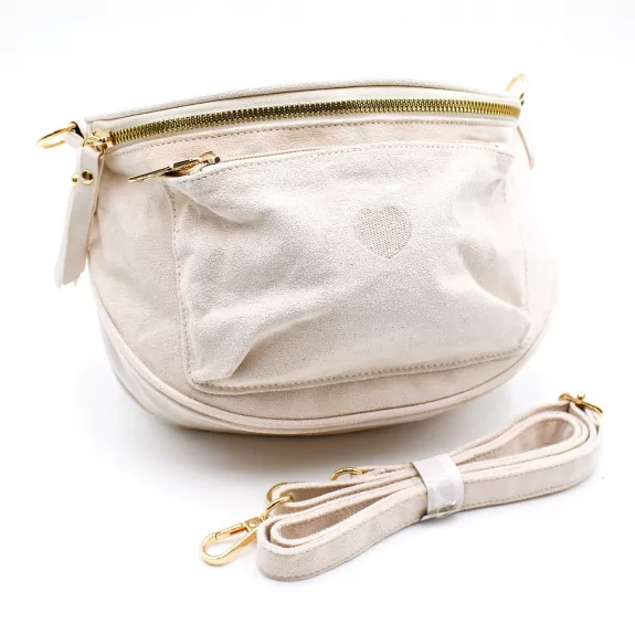 Pochette banane effet suédine – Bandoulière réglable