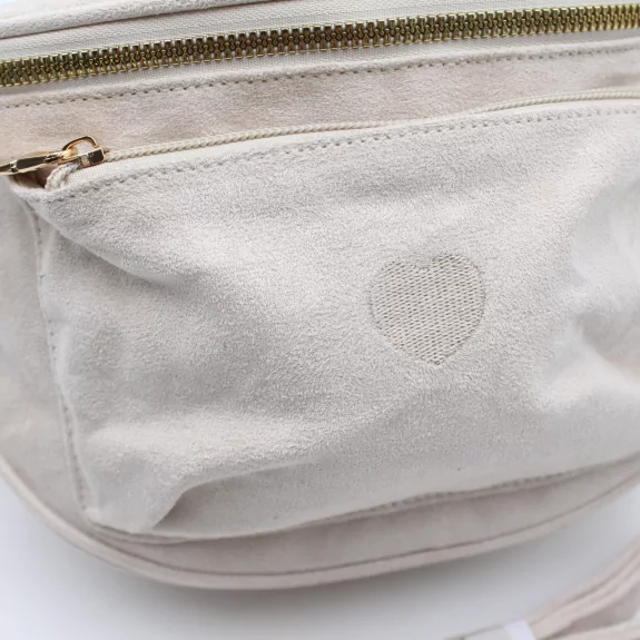 Pochette banane effet suédine – Bandoulière réglable