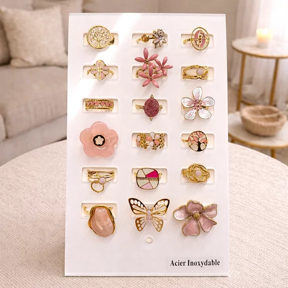 Pack 18 bagues acier...