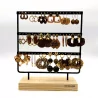 Pack de 18 boucles d'oreilles acier - MARRON