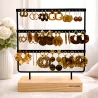Pack de 18 boucles d'oreilles acier - MARRON