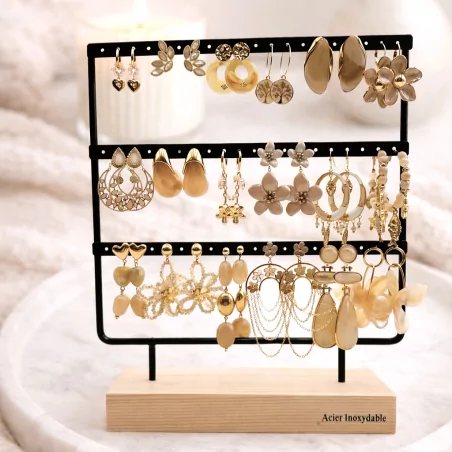 Pack de 18 boucles d'oreilles acier - NUDE