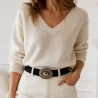 Ceinture tressée avec boucle dorée