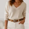 Ceinture tressée avec boucle dorée