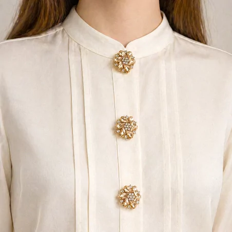 Broches boutons strass – boutons pour chemise