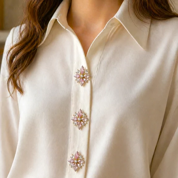 Broches boutons strass colorés – Bijoux pour chemise