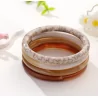 Lot de bracelets joncs en résine – Motif animal