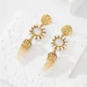 Boucles d’oreilles pendantes soleil